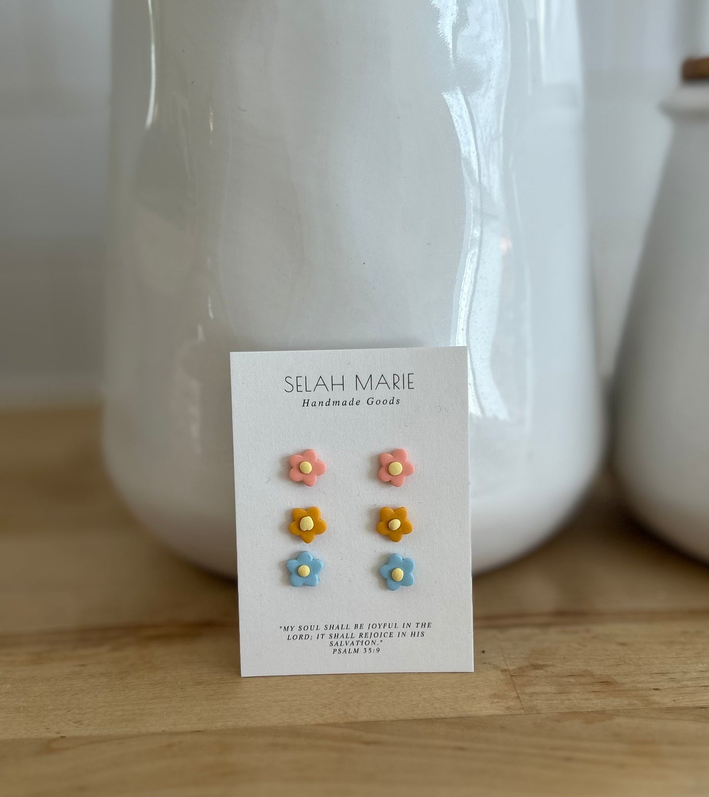 Itty Bitty Flower Stud Earrings - pack of 3