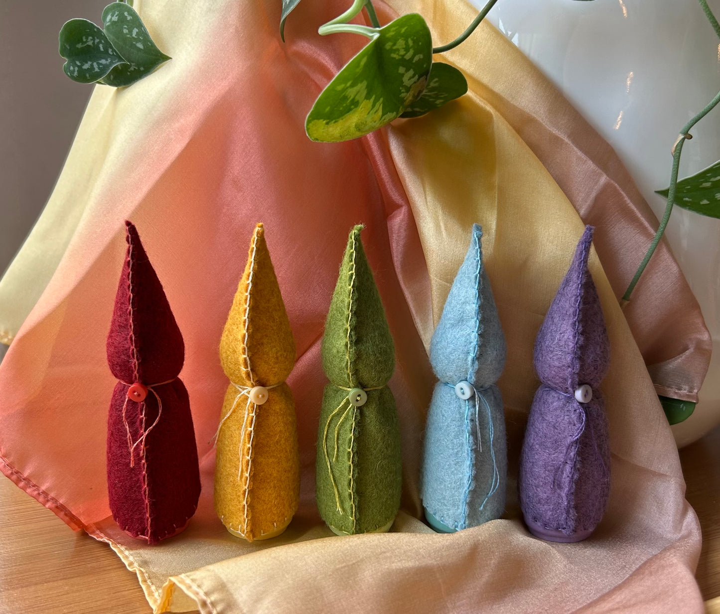 Rainbow Steiner Peg dolls - Set of 5