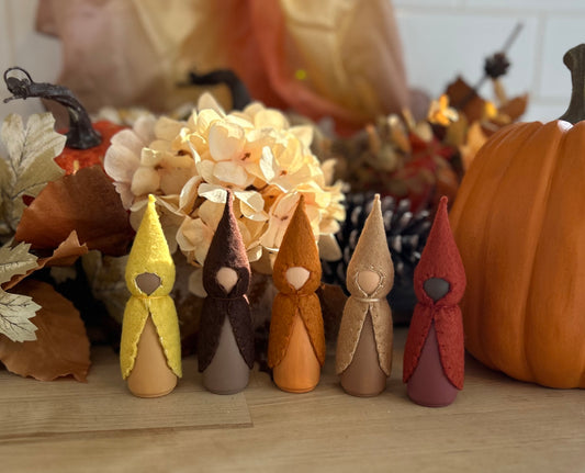 Autumn Steiner Peg Dolls - Set of 5