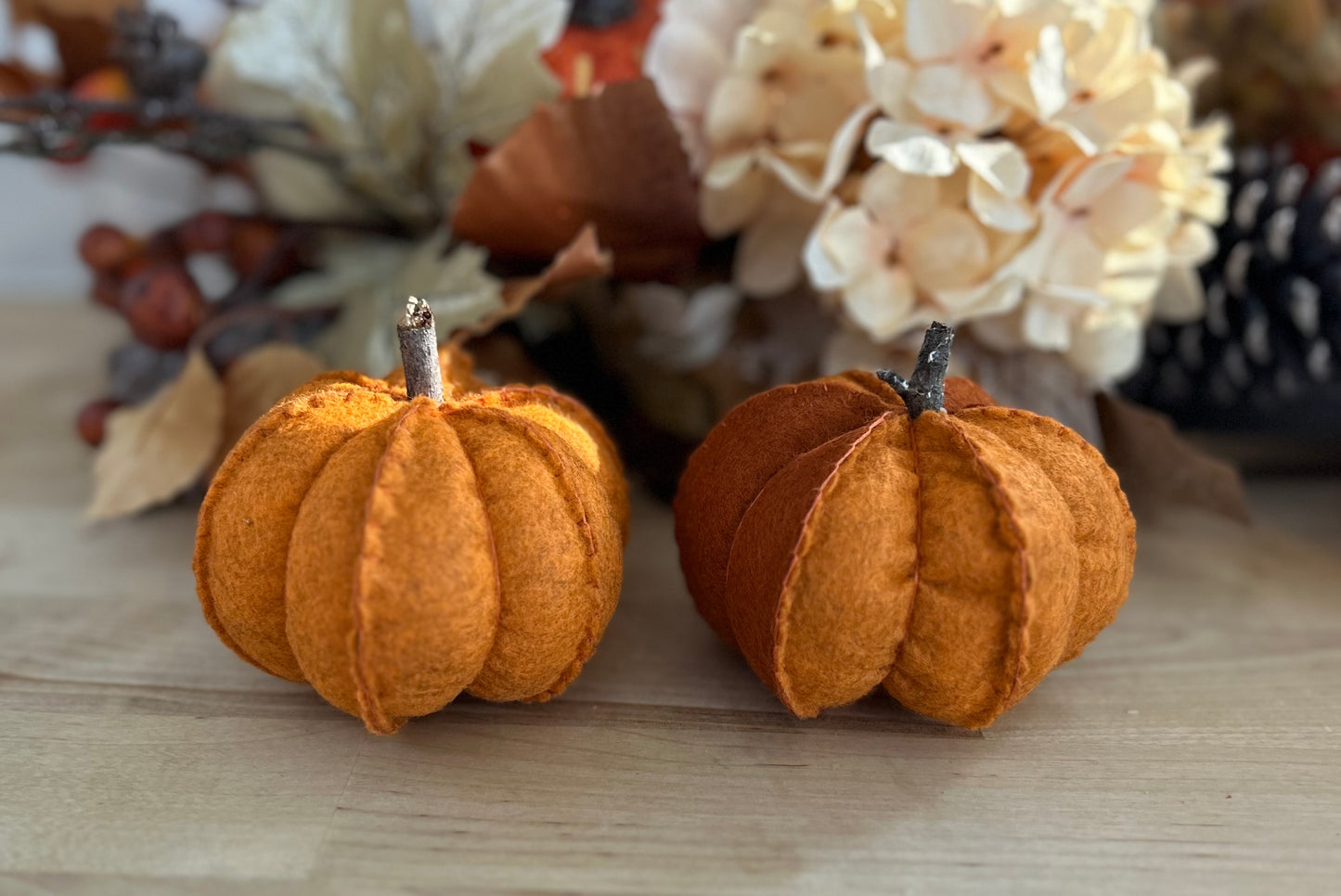 Felt Pumpkins
