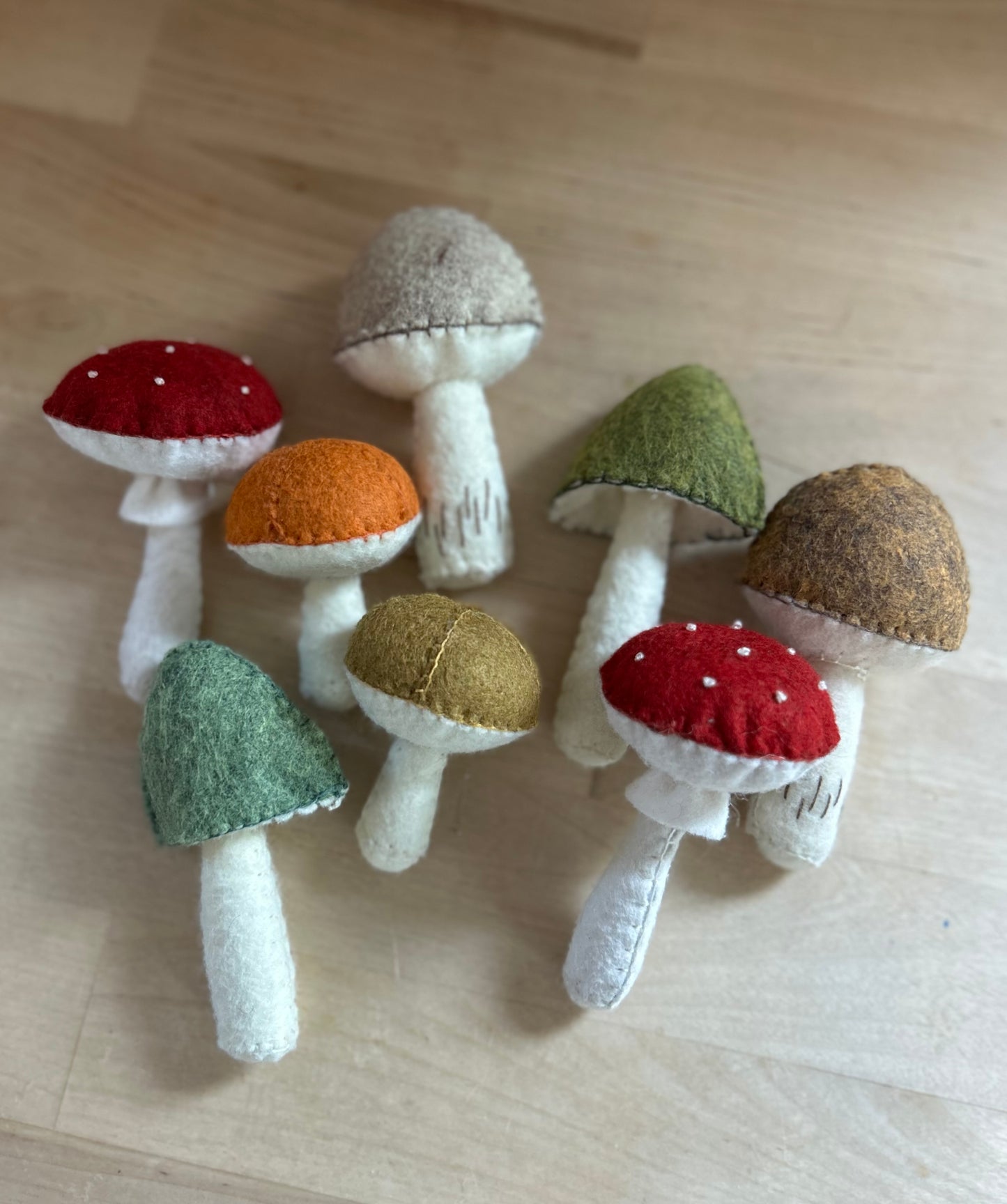 Felt mushroom - Set of 4