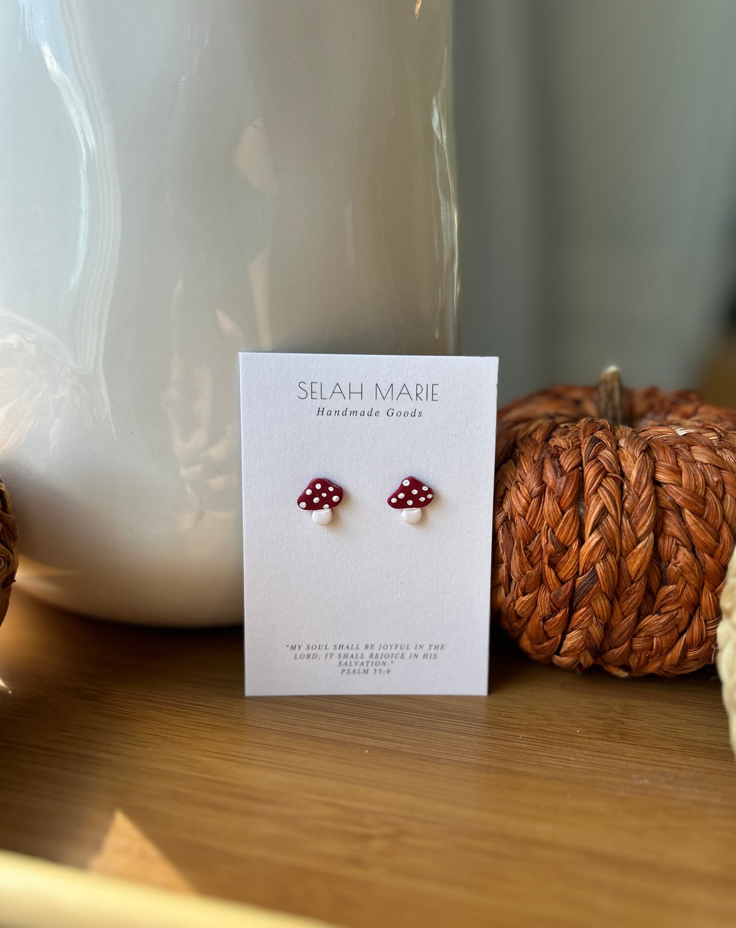 Mushroom Stud Earrings