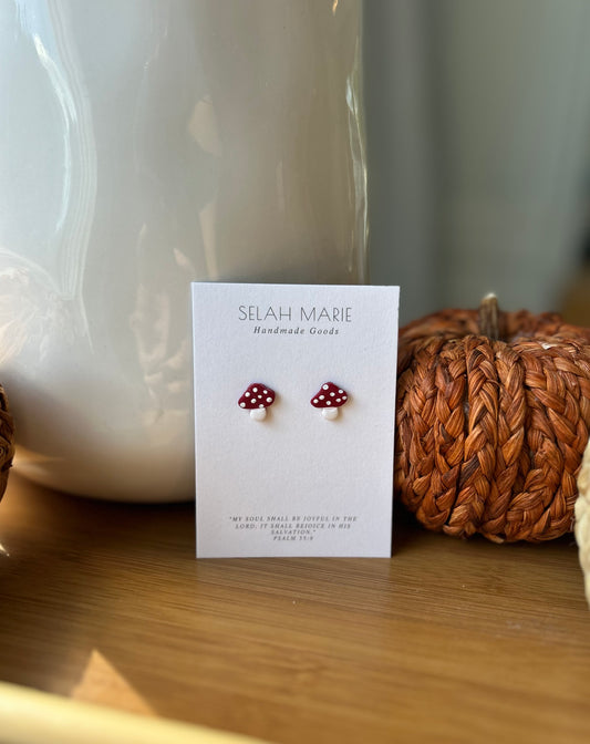 Mushroom Stud Earrings
