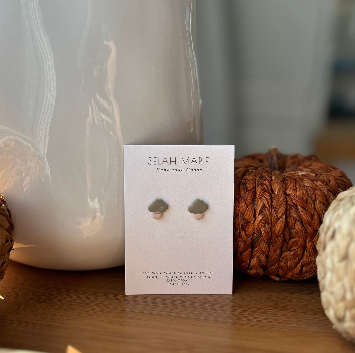 Mushroom Stud Earrings