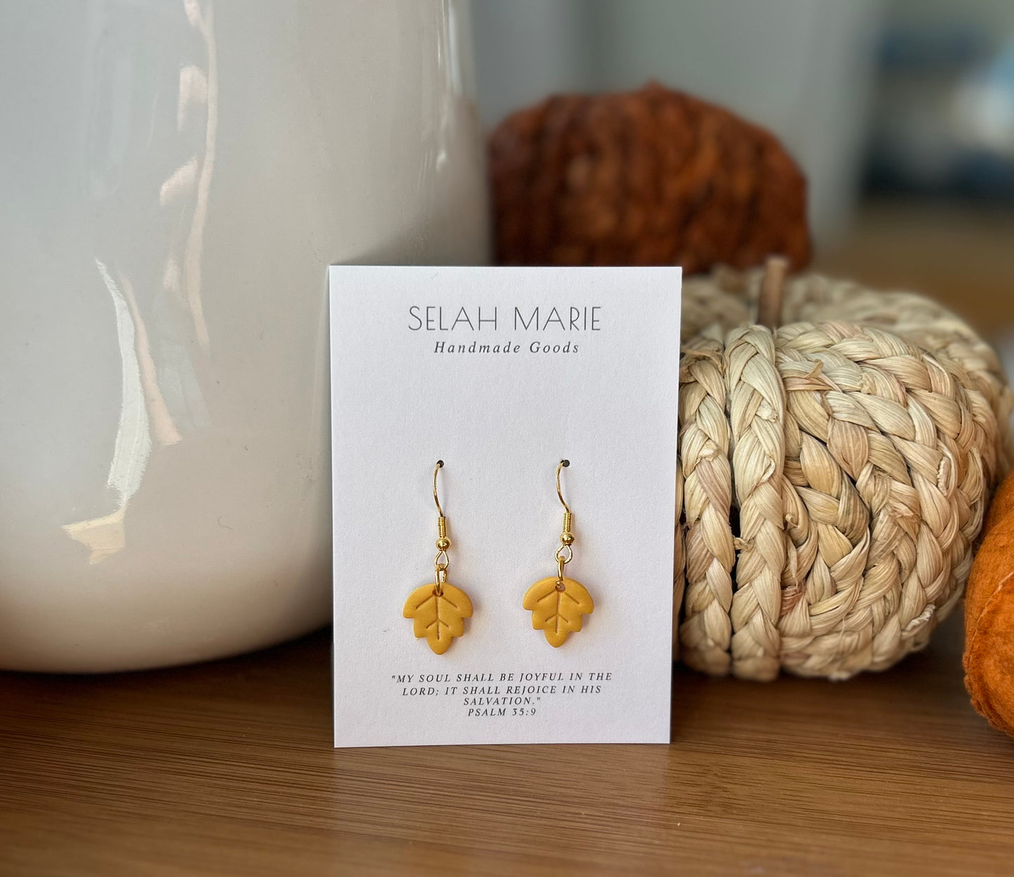 Miniature Fall Leaf Earrings