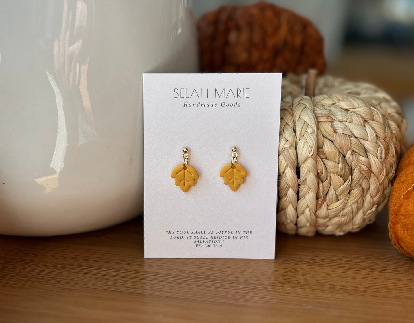 Miniature Fall Leaf Earrings