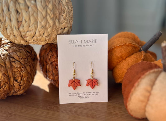 Miniature Maple Leaf Earrings