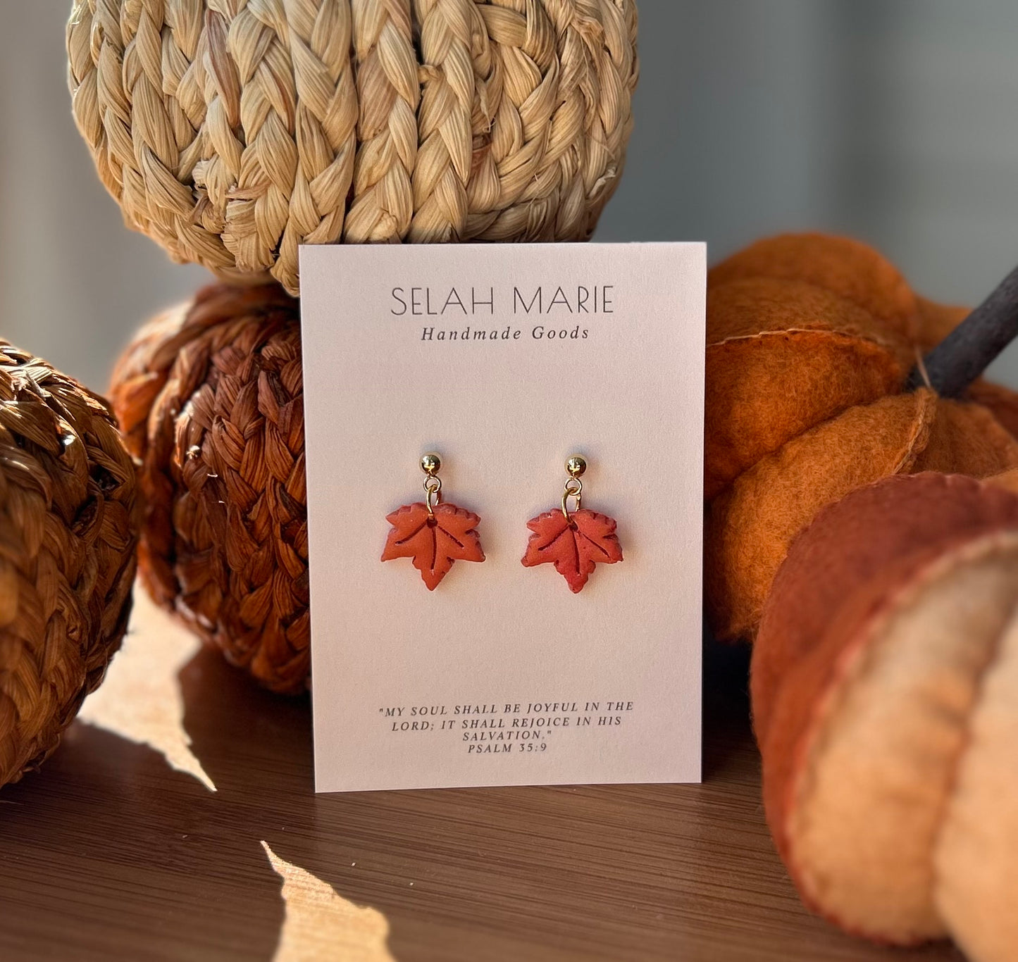 Miniature Maple Leaf Earrings