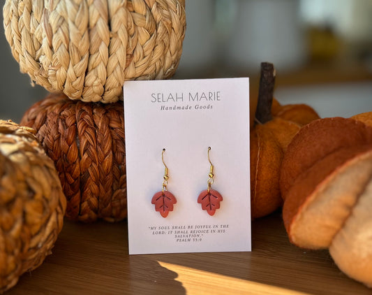 Miniature Fall Leaf Earrings