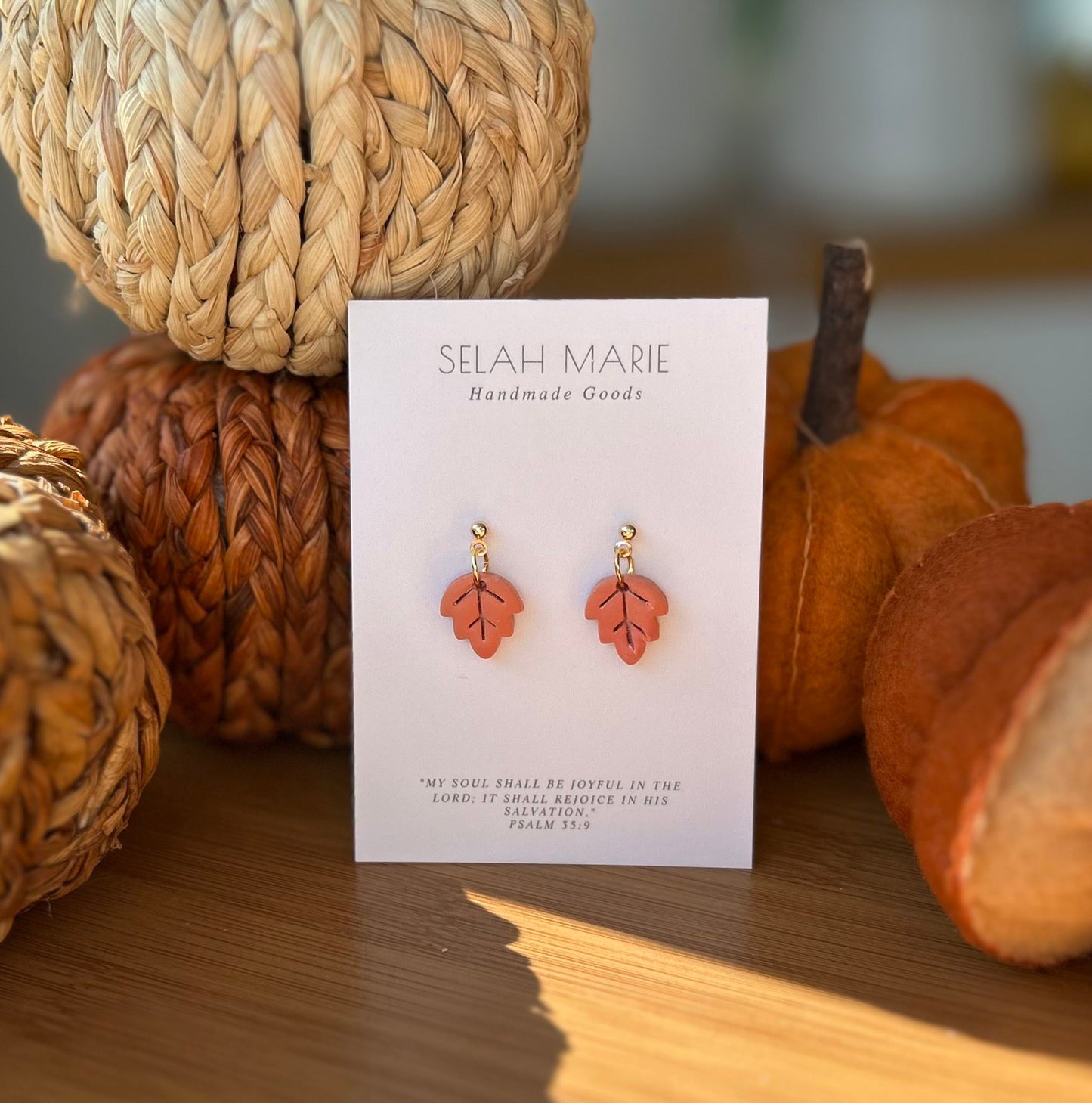 Miniature Fall Leaf Earrings