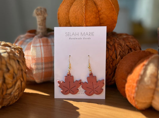 Large Maple Leaf Earrings