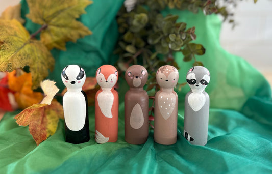 Woodland Peg Dolls - Set of 5