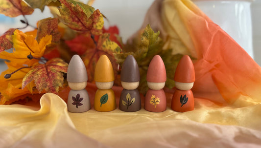 Autumn Leaf Gnomes - Set of 5