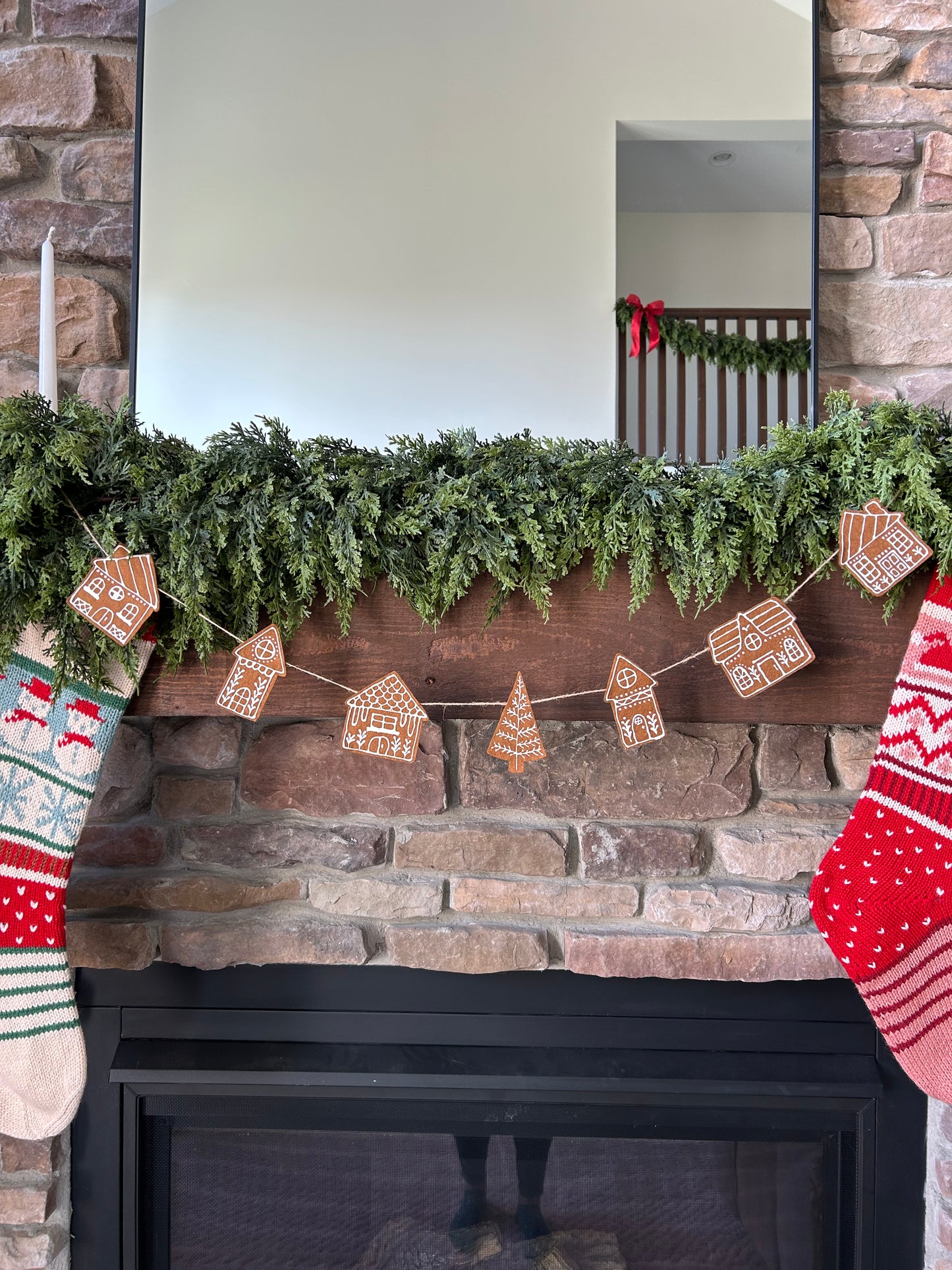 Felt Gingerbread Village Garland