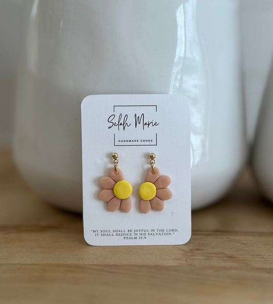 Flower Dangle Earrings (1/2 flowers)