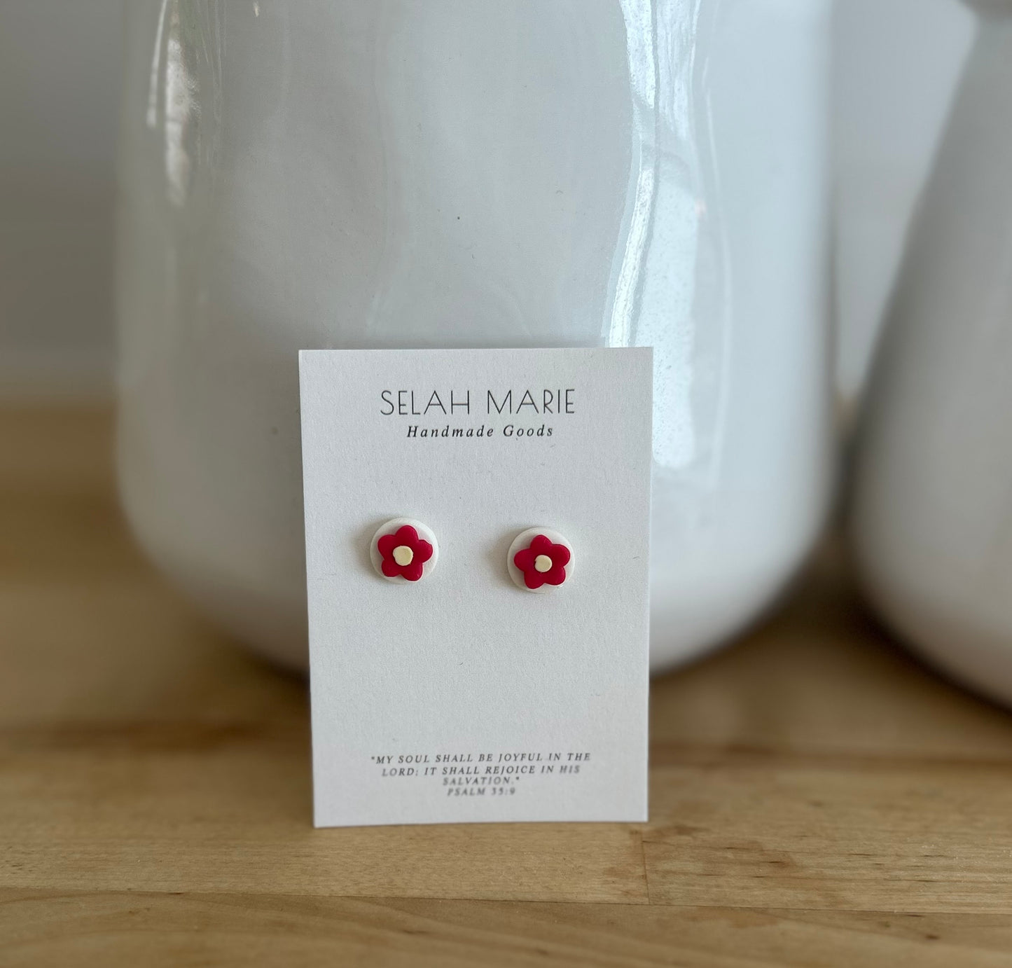Medium Flower Stud Earrings
