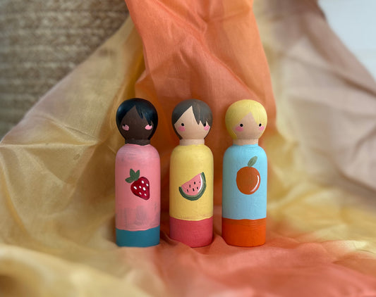 Fruit Peg Dolls - Set of 3