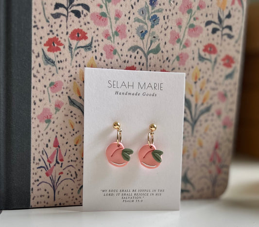 Peach Dangle Earrings