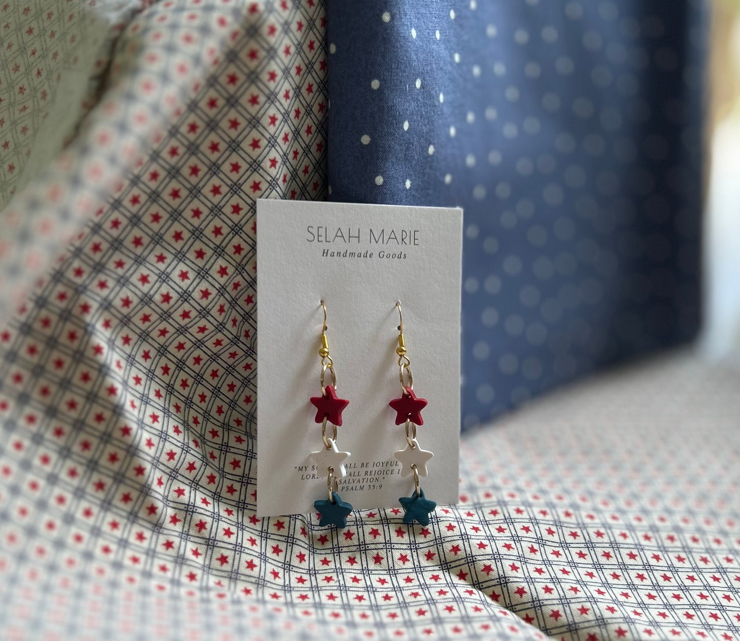 Stacked Star Dangle Earrings