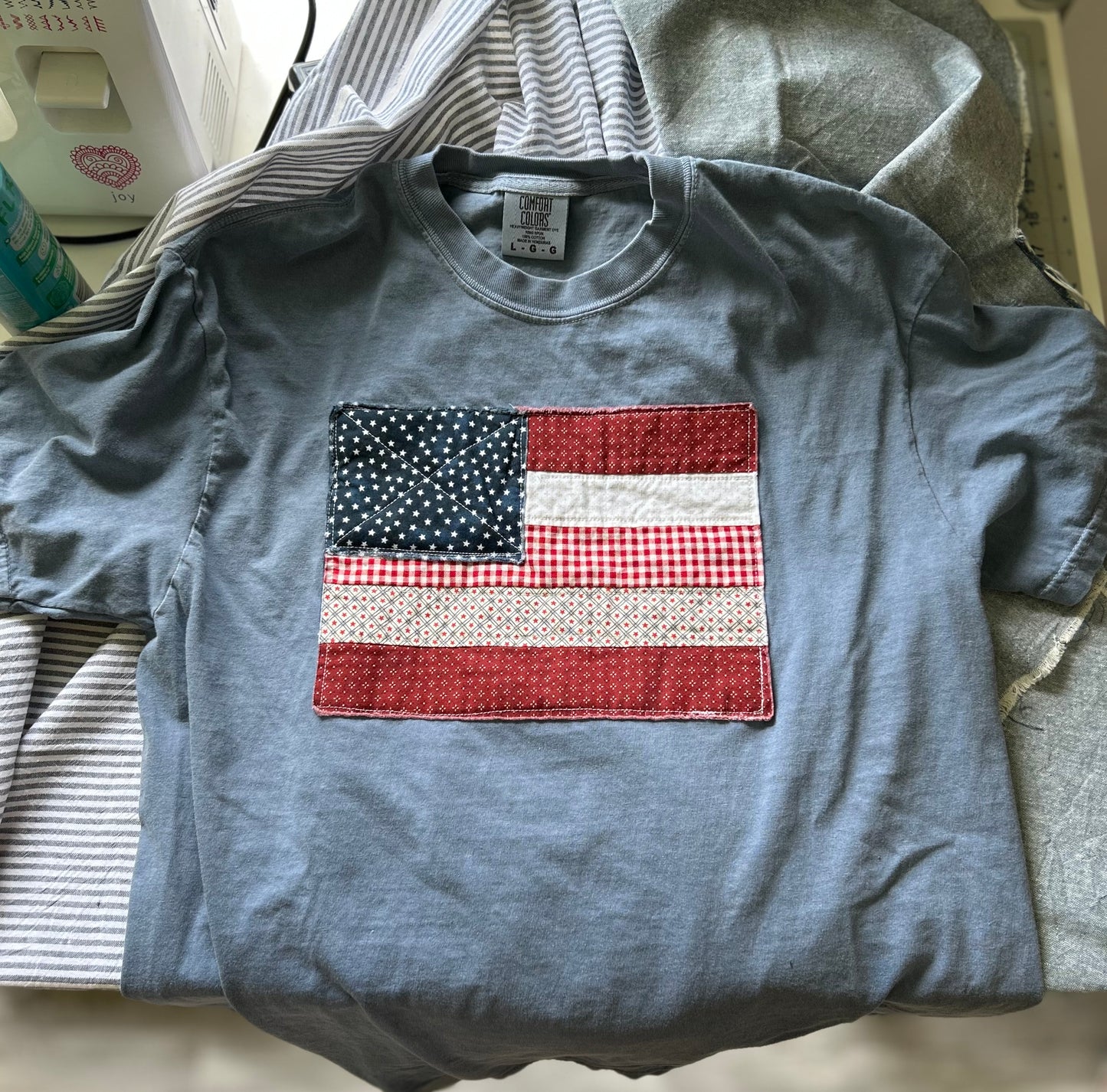 Quilted American Flag Shirt/Sweatshirt