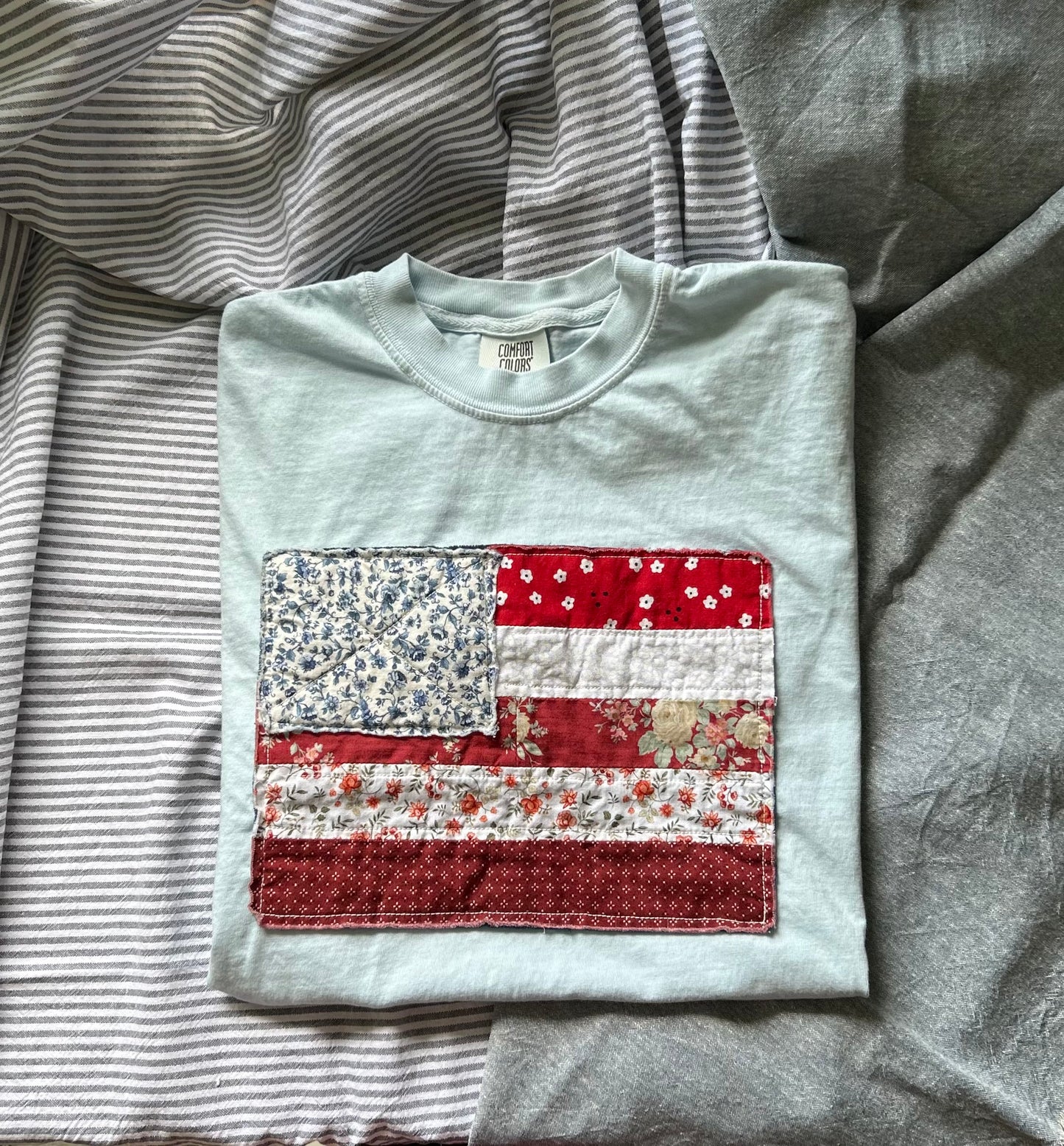 Quilted American Flag Shirt/Sweatshirt