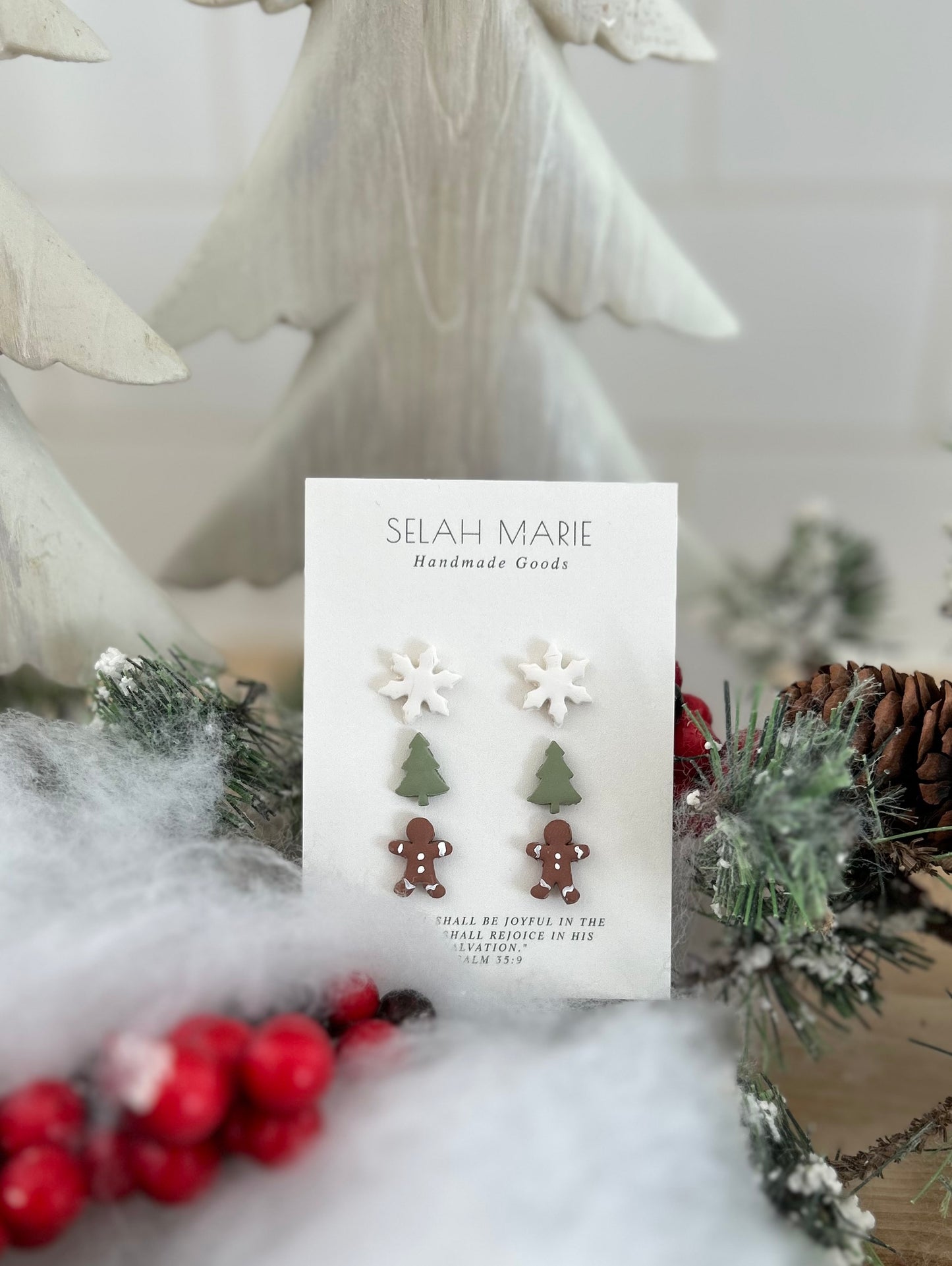 Winter Stud Earrings - Pack of 3