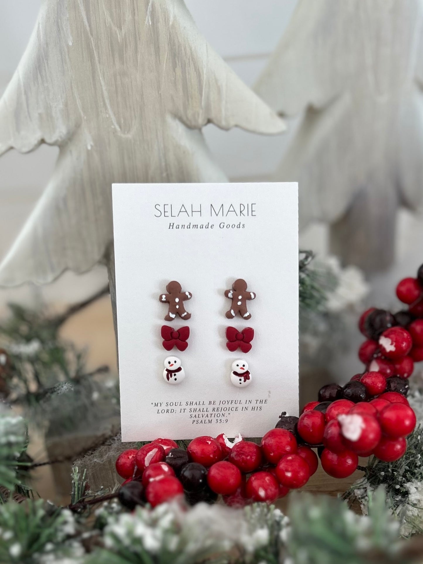 Winter Stud Earrings - Pack of 3