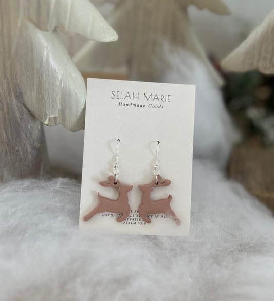 Reindeer Dangle Earrings