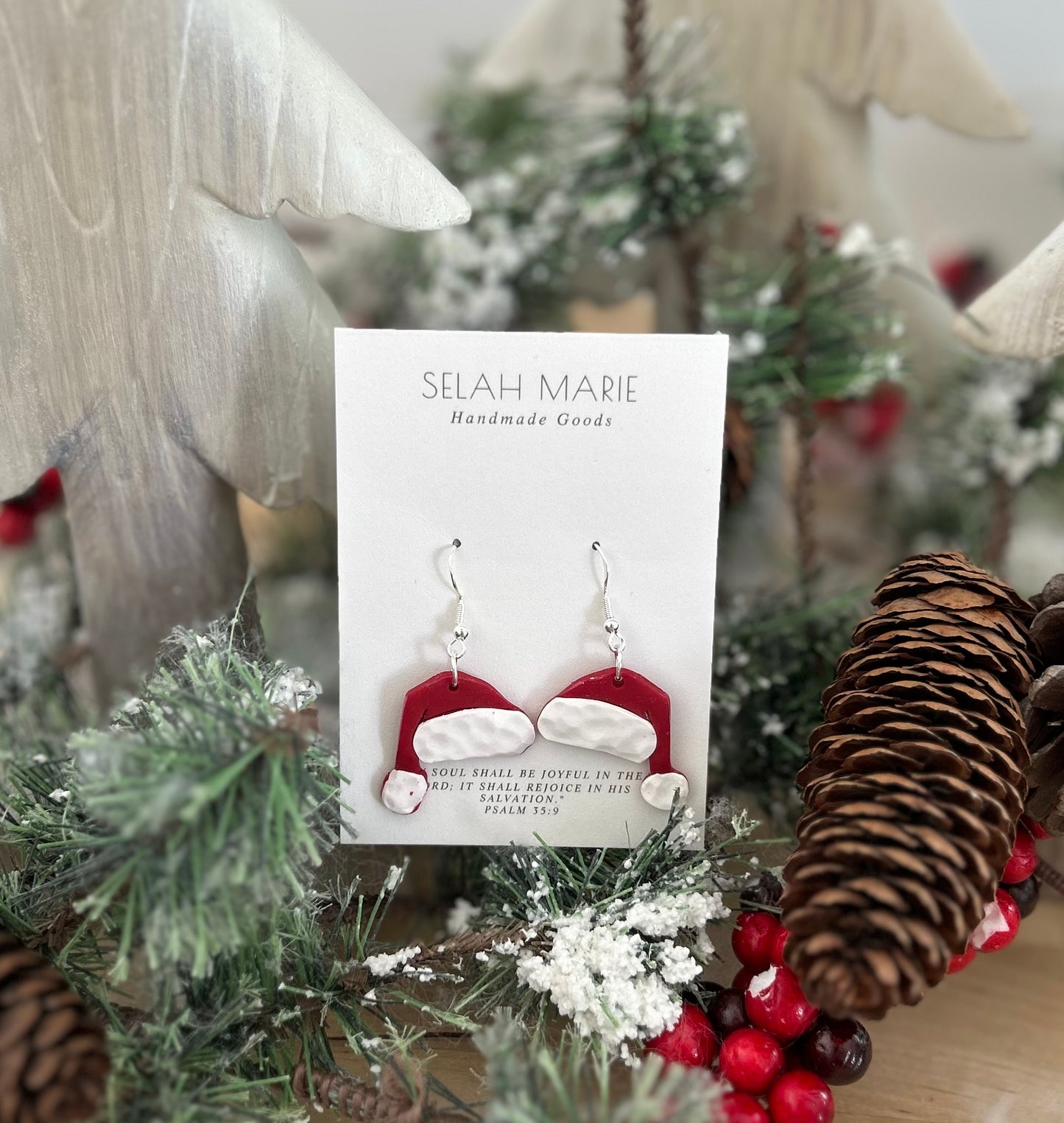 Santa Hat Dangle Earrings