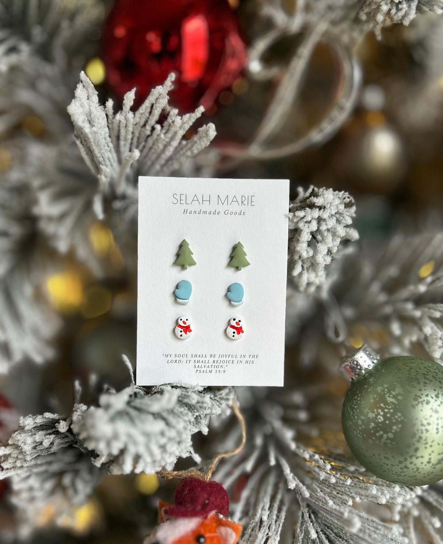 Winter Stud Earrings - Pack of 3