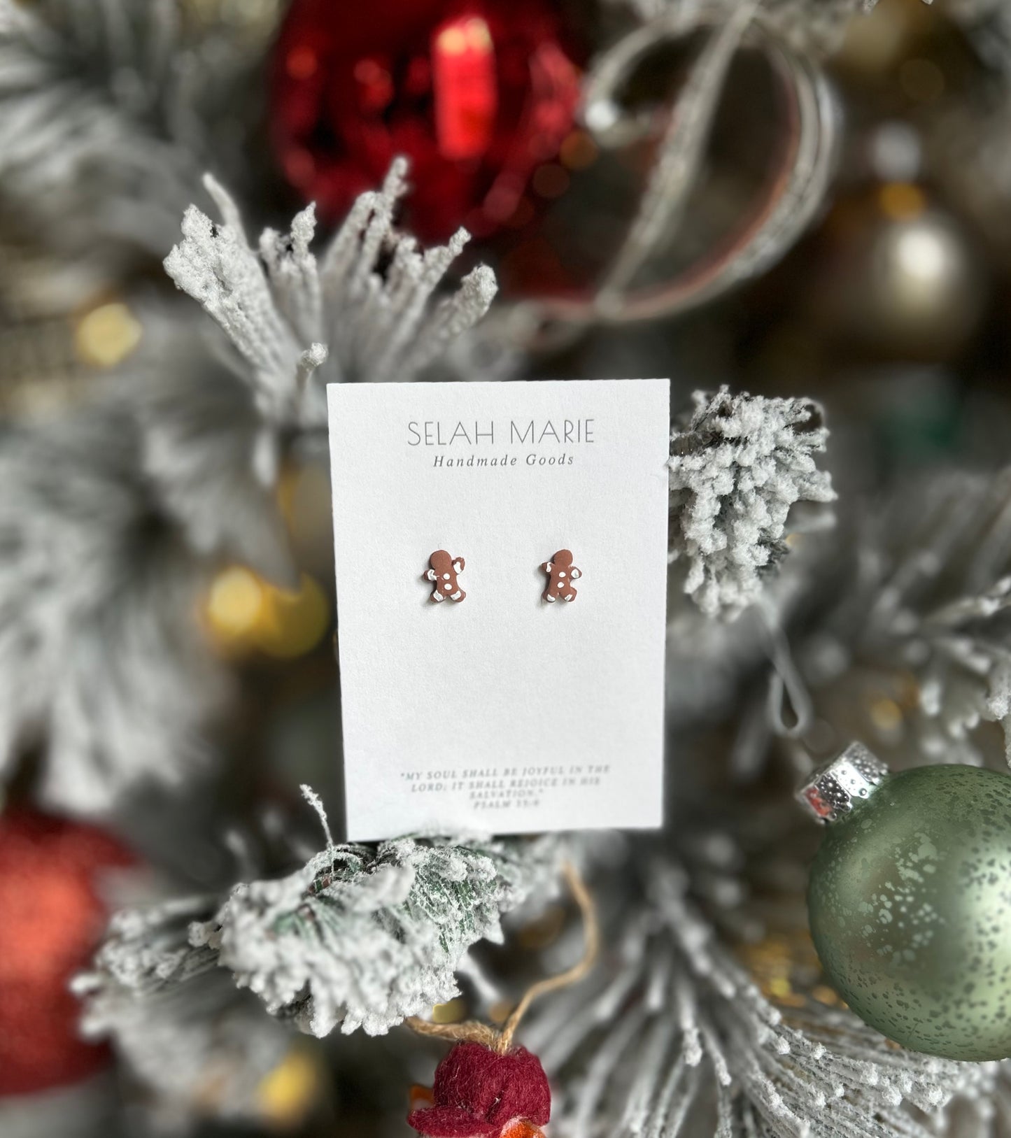 Gingerbread Man Stud Earrings
