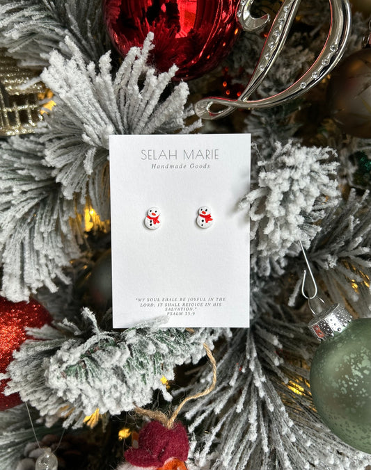 Snowman Stud Earrings